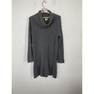 Anthropologie Womens Sweater Dress Medium Wool Alpaca Cashmere Gray Cozy Stretch